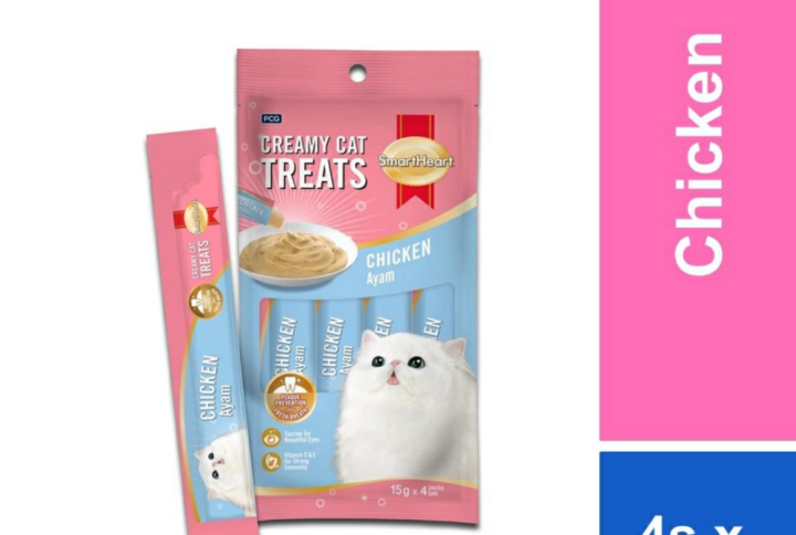 SmartHeart Lickable Creamy Cat Treat – Chicken Flavor (4*15g)