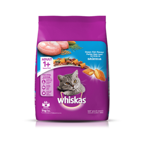 Whiskas Cat Food Ocean Fish For Adult (3kg)